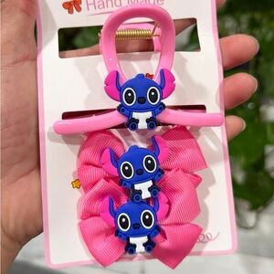 Pink and Blue Cartoon Hair Clip Set